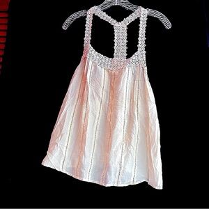 Denim & Supply Ralph Lauren Ivory Crochet Tank Top